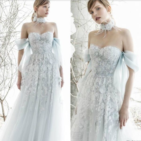 

mira zwillinger 2018 wedding dress fancy off shoulder sweetheart floral lace applique bridal gowns custom made, White