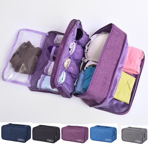 

multilayer bra underwear packing cubes organizer trip luggage waterproof travel bag for women pouch suitcase space saver package