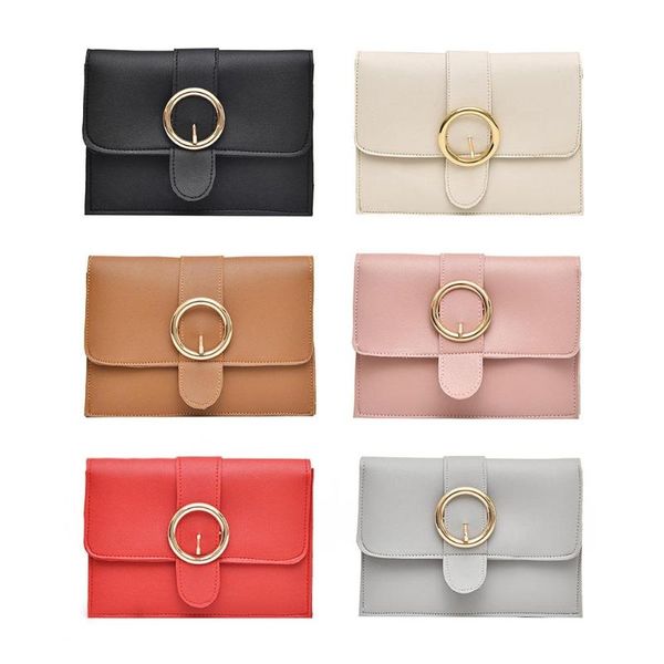 

new fashion new women pure color waist pack femal belt bag phone pouch bags women envelope round ring bags fanny pack bolosa