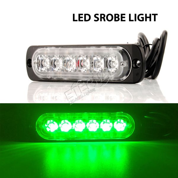 

2x 6 led strobe light warning signal amber lamp flashing 16 patterns safety light for truck vehicles equipments