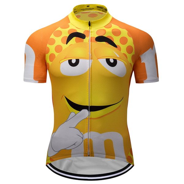 2021 Mens Cartoon Cycling Jersey Pro Team Maillot Ciclismo Ropa Yellow