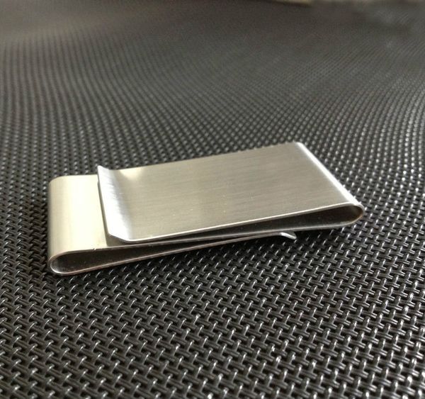 

stainless steel silver color slim money clip purse wallet id holder, Black
