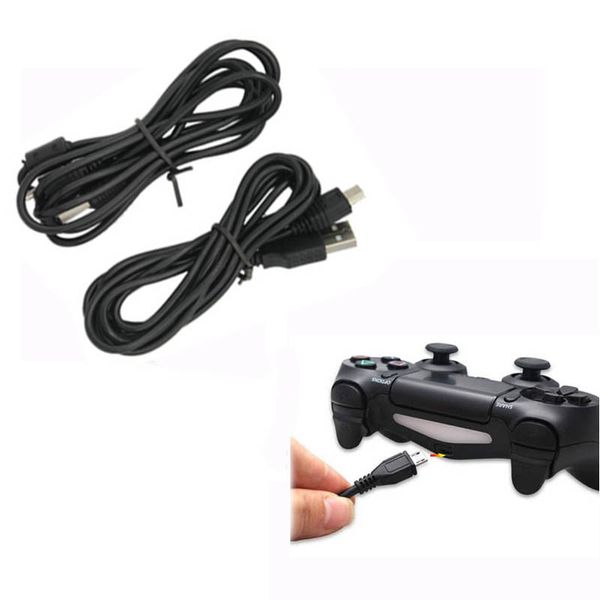 1.8m USB Güç Şarj Cihazı Tel Şarj Kablosu Kablo Kablosu Ferrit Çekirdeği PlayStation 4 için 4 PS4 Slim Pro Denetleyici Siyah Yüksek Kaliteli Hızlı Gemi