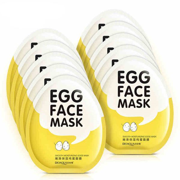 

bioaqua egg facial masks oil control brighten wrapped mask tender moisturizing face mask skin care moisturizing mask