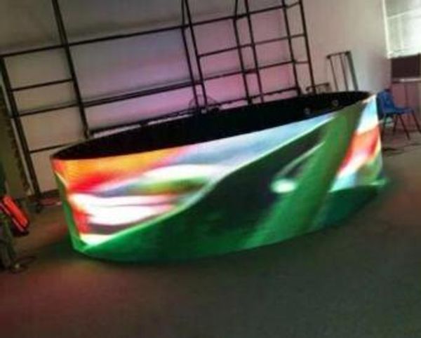 

бесплатная доставка hd аренды веденного телевизора будет изогнута, легкий светодиодный экран p4.81 500 * 500 мм открытый специальный этап св