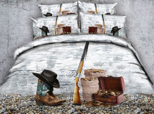 3d Cowboy Bedding Sets Duvet Cover Scenery Bedspreads Cool