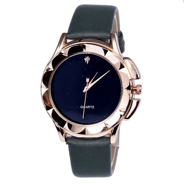 

sands starry simple temperament belt table diamond watches for women relojes mujer ladies fashion quartz analog clock wrist, Slivery;brown
