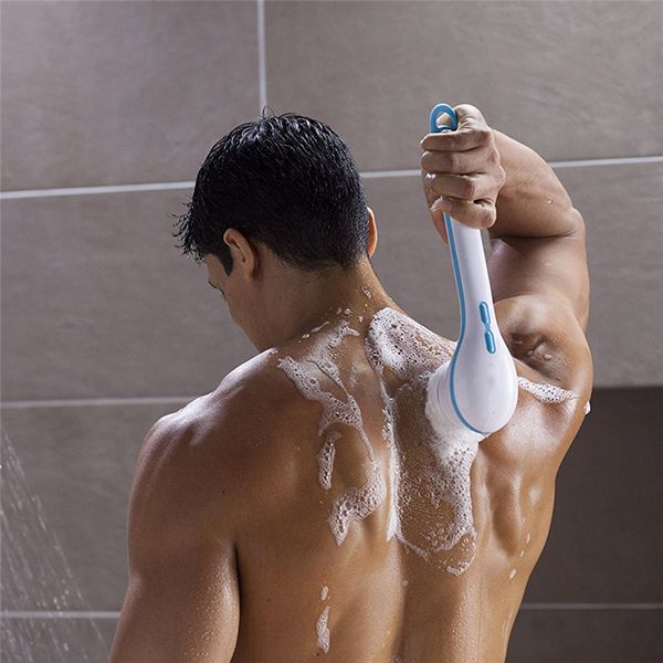 

deep clean electric spin spa body brush with 5 attachments with 3 5aa battery k5