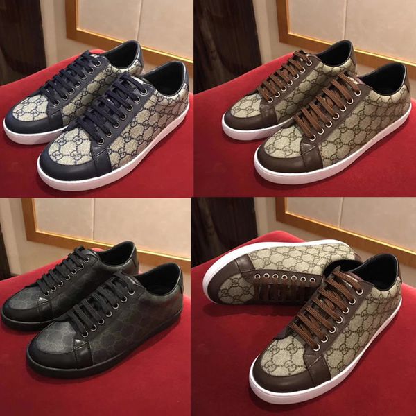 

2018new arrival luxury brand men hoe black white high genuine leather fa hion ca ual hoe men neaker original box