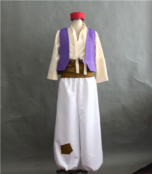 

anime aladdin lamp prince cosplay costume xs 3xl halloween costume for men aladdin costumes full set, Black;red
