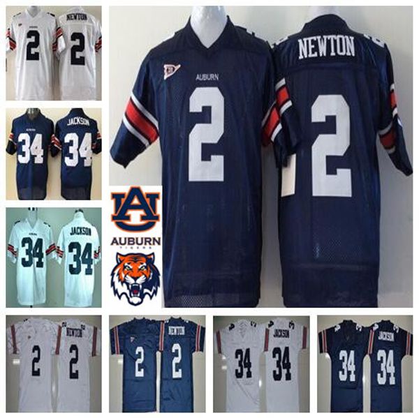 

Men auburn jer ey 2 cam newton 34 bo jack on navy blue white ncaa college football jer ey