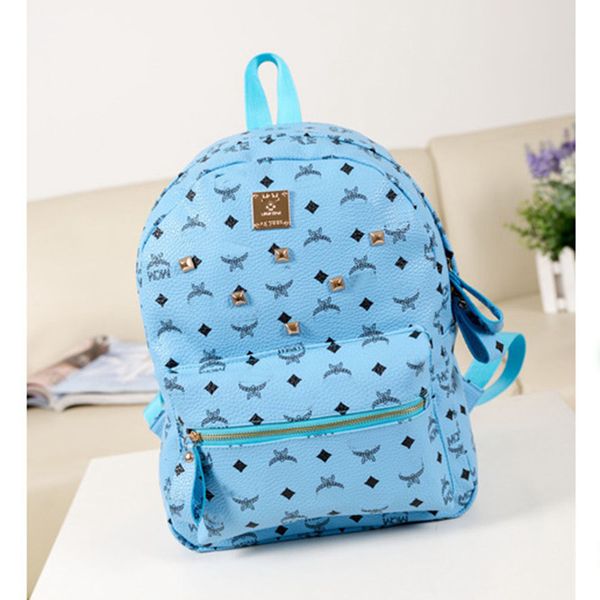 

new fashion designer bags punk rivet backpack school bag backpack student bag men travel stark backpack letter printed
