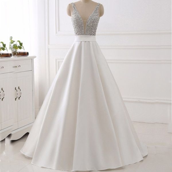 

новые сексуальные платья выпускного вечера цвета слоновой кости с v-образным вырезом без рукавов с блестками и бисером топ-line вечерние пла, Black