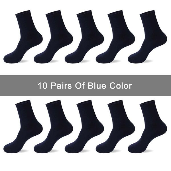 

10 pairs /lot men socks brand classical crew dress cotton socks dress business casual breathable men 's socks sale, Black