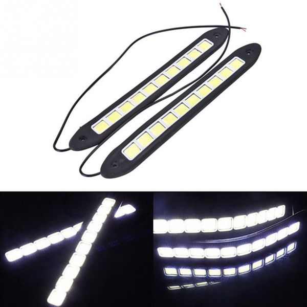 

2pcs fog light strip decration 18w waterproof car led 12v daytime running drl cob strip lamp
