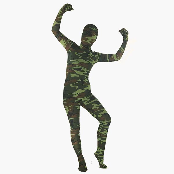 

5 styles halloween costumes animal zentai clothes young adults womens camouflage fitness suits performance dancewear size:s-xxl, Black