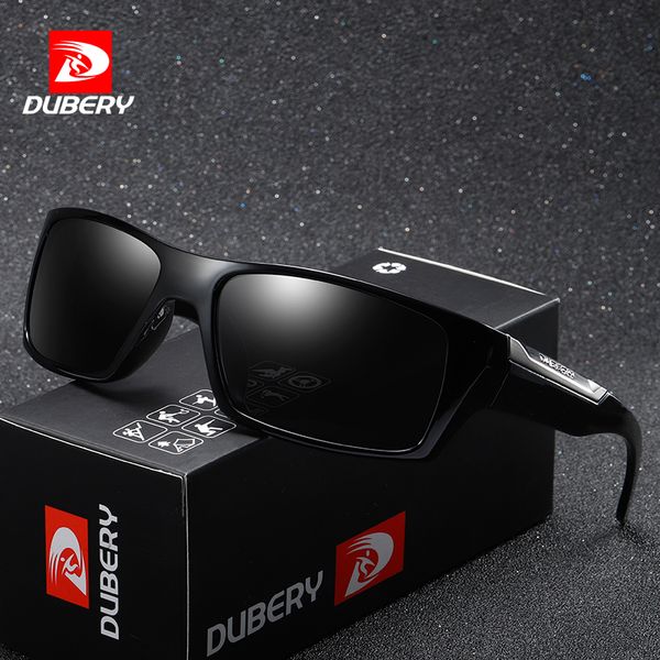 

dubery men's polarized with eyewear quality square sport sun glasses sunglasses mirror oculos driving male uv400 high box tlqkw, White;black