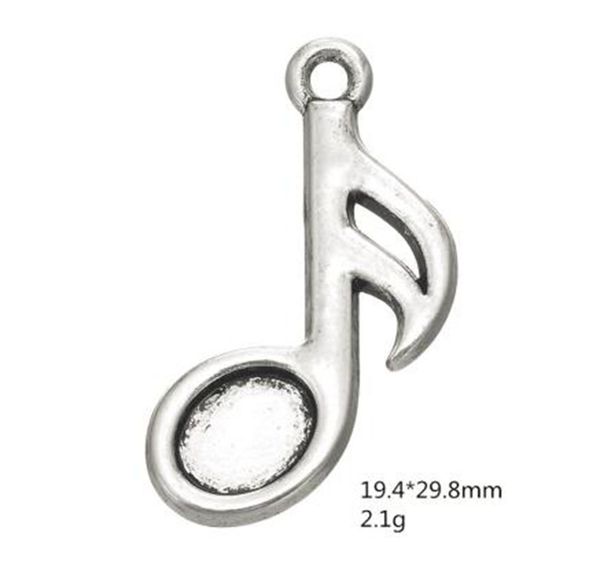 

2021 antique alloy love music note symbol charms inspiration diy jewelry for music lover, Bronze;silver