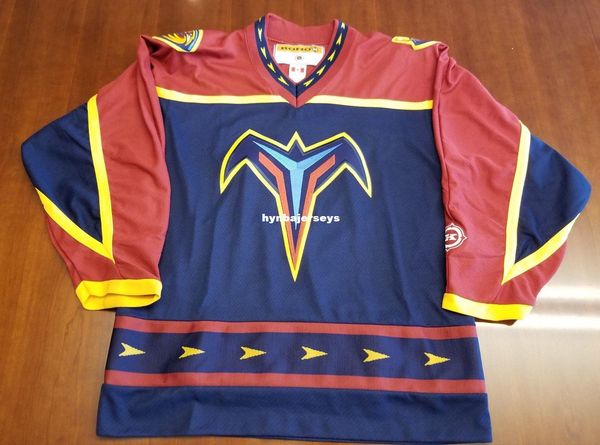 

custom atlanta vintage koho hockey jersey red mens retro jerseys, Black;red