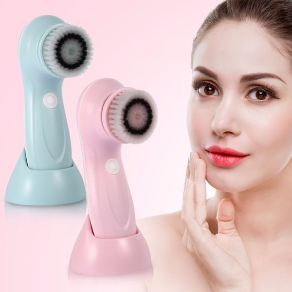 

usb аккумуляторная электрическая щетка для мытья лица spa cleaner вращающийся поры угрей акне remover глубокое очищение мягкие щетки массаже