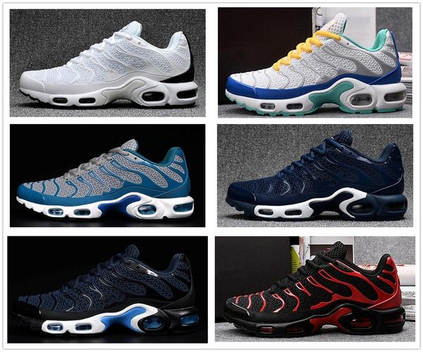 

2018 air tn men ca ual hoe tn nanotechnology kpu material cla ical durable white ilver men trainer ca ual hoe ize 40 47