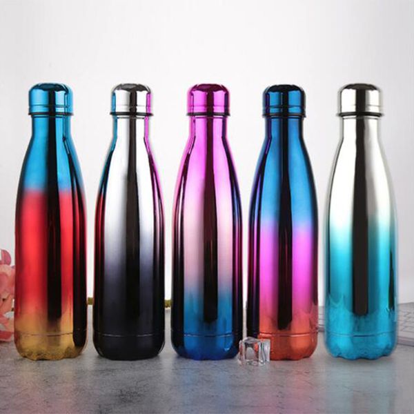 

creative cola shaped water bottle vacuum insulated travel water bottles double walled stainless steel coke shape outdoor 500ml sports bottle