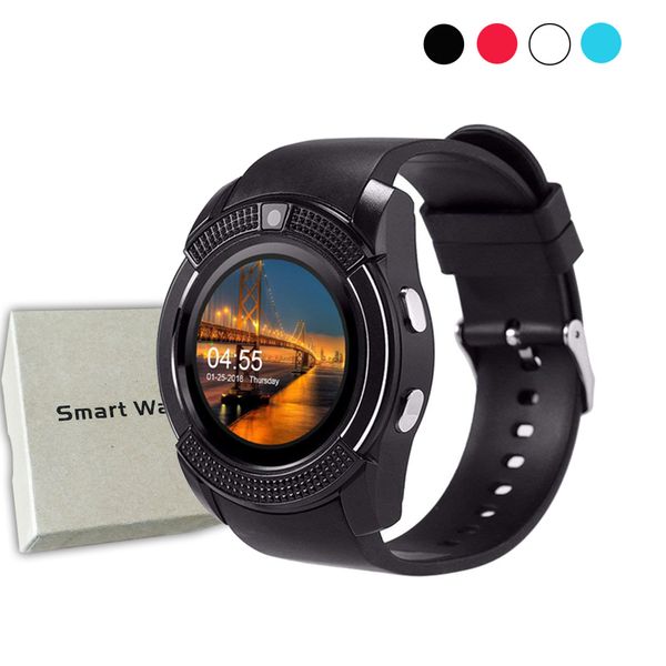 

V8 Smart Watch Bluetooth Touch Screen Android Sport Men Women Smart watch with Camera SIM Card Slot PK DZ09 GT08 A1