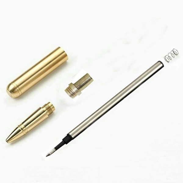 Unfinished Assembly Parts Copper Wood Turning Slimline Roller Ballpoint Fountain Pen Making Kits Set China Wholesale Wooden Pen Kit For Diy Biro Pens