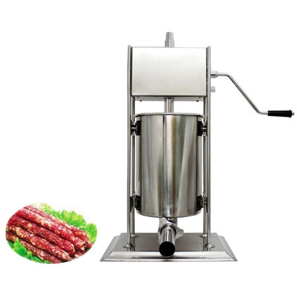 

qihang_manual 15l stainless steel vertical sausage filler stuffer price, home sausage making machine for sale