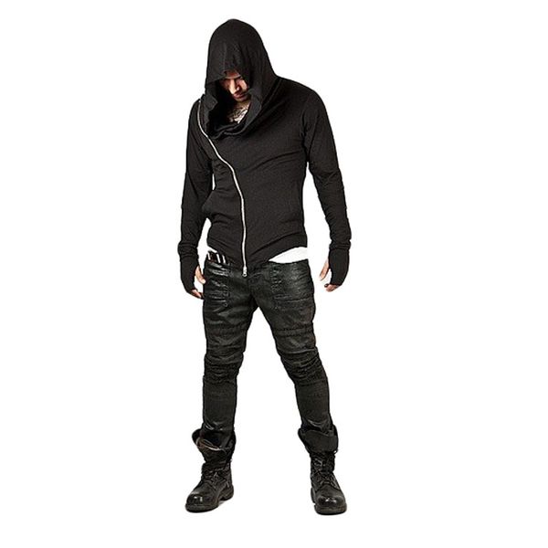 

brand design men hoodiescool hop streetwear zipper fashion sweatshirt men 's tracksuit men assassins creed hoodies sale, Black