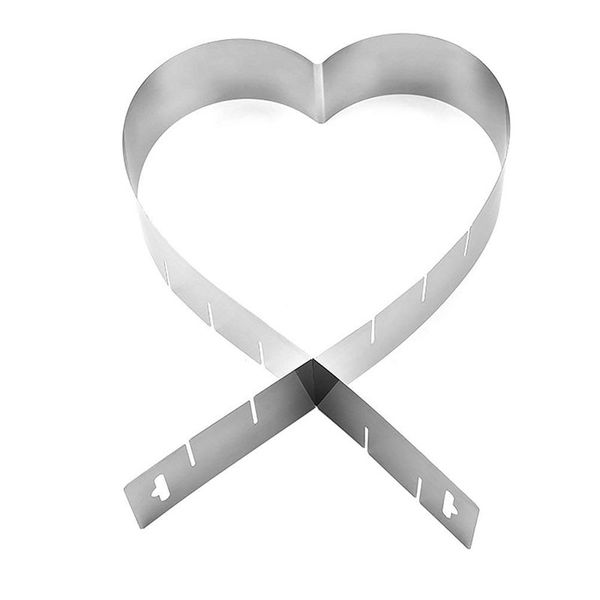 

mold for baking adjustable cake mold heart shape mousse stainless steel pastry tools