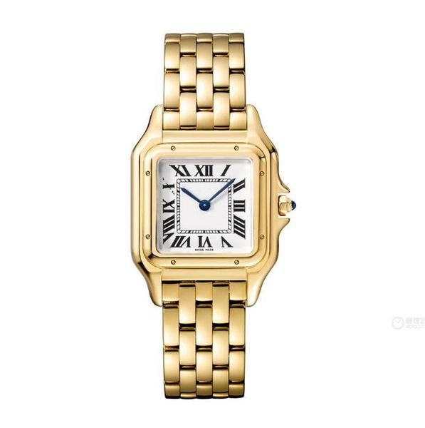 

Бренд Hot WGPN0009 женские кварцевые с белым циферблатом золотые квадратные часы из не