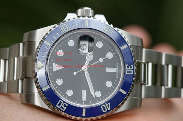 

wristwatches sapphire 116610 stainless steel bracelet automatic mechanical blue ceramic bezel mens watches, Slivery;brown