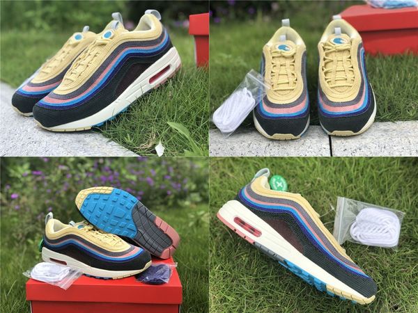 

с коробкой 2018 Sean Wotherspoon x 97 VF SW гибридные мужские и женские кроссовки для мужчин бренд дизайнер спортивные кроссовки US5.5-13