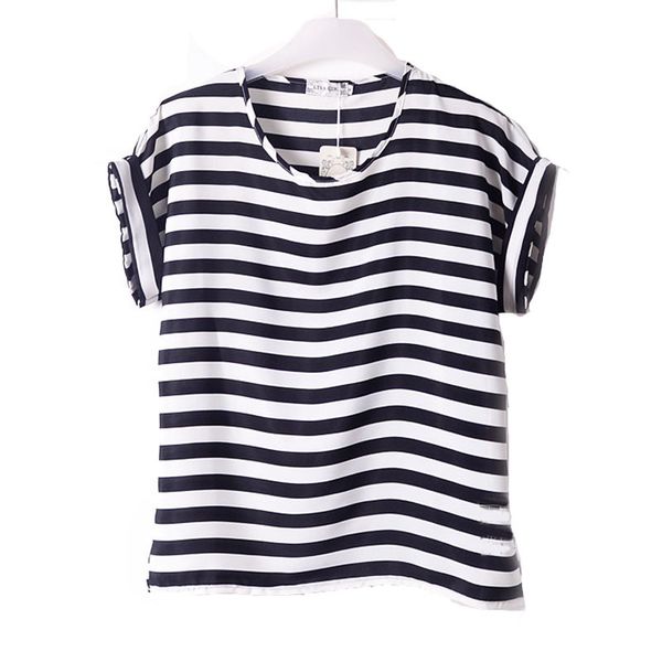 

11 styles new women colorful chiffon t shirt batwing loose tee, White