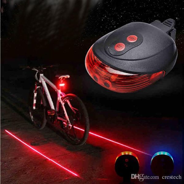 

светодиодные задние фонари велосипеда 5 led + 2 лазерный задний фонарь предупреждение безопасности велосипед свет ночь горный светильник вод