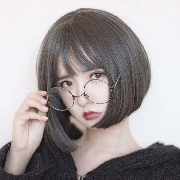 Grosshandel Korea Eine Puppe Perucke Kopfbedeckung Ma Am Kurzes Haar Poepoe Kopf Atmosphre Fringe Cross Abroad Tradeby Haif Von Shangpa 8 42 Auf