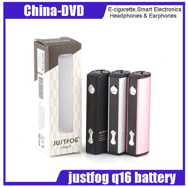 

100% Аутентичные Justfog 900 мАч j easy 9 VV Vape Аккумулятор Q16 Батарея Черный Серебристый Розовый Цвет 4810003