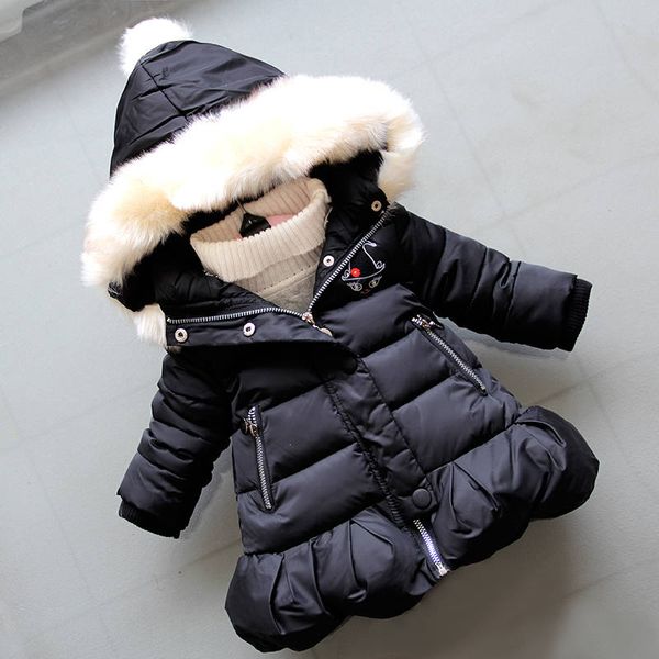 

winter down parkas newnorn baby fashion thick warm outerwear for bebe girls toddler coats snow wear, Blue;gray