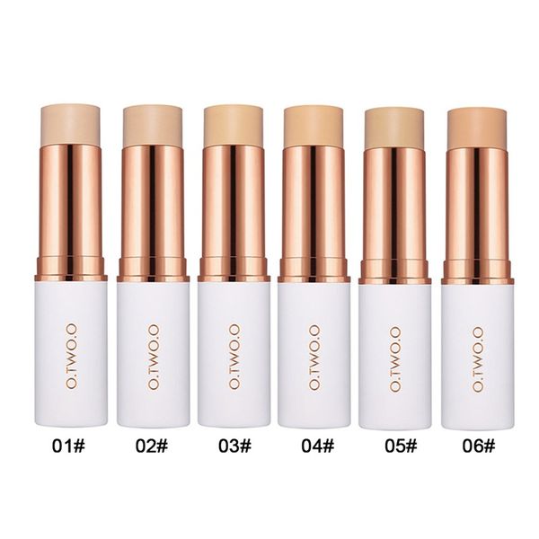 O.TWO.O 6 Colori Professionale Trucco Viso Correttore Stick Concealing Whitening Brightening Foundation Stick Adatto per Trucco Femminile