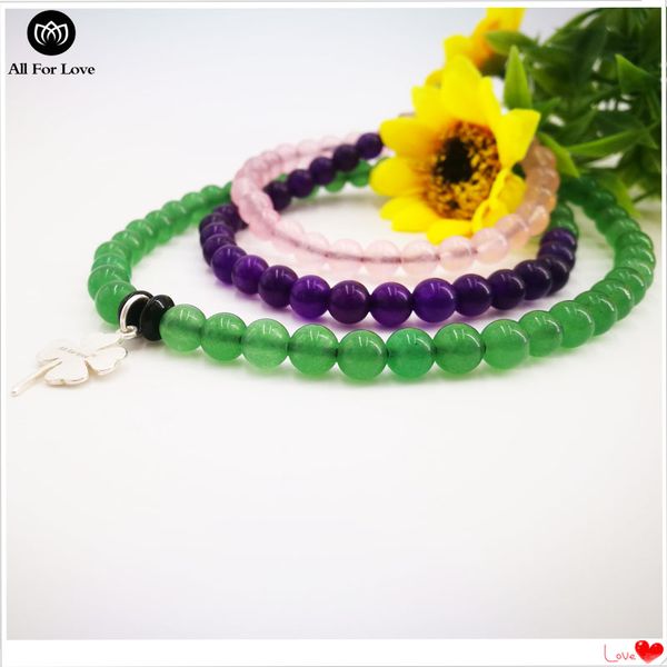 

all for love jewelry design mala bracelet natural stone yoga bracelet for woman with gift packing good as gift to friends, Black