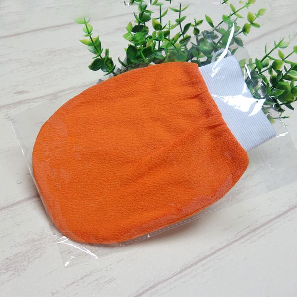 

50pcs orange kessa glove turkish hammam scrub mitt exfoliating scrub mitt bath glove skin towel korea glove to usa