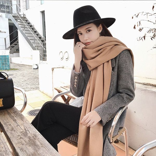 

cool gentle pure wool scarf thick warm autumn, Blue;gray