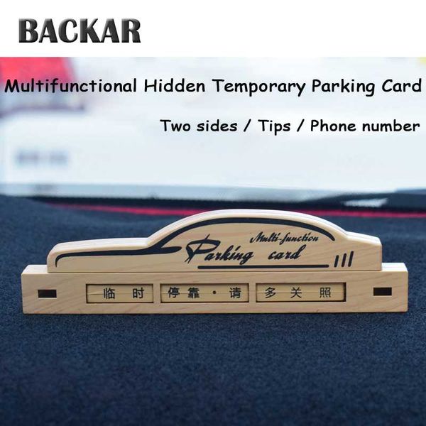 

backar universal car styling hidden temporary parking card telephone number card for accessories