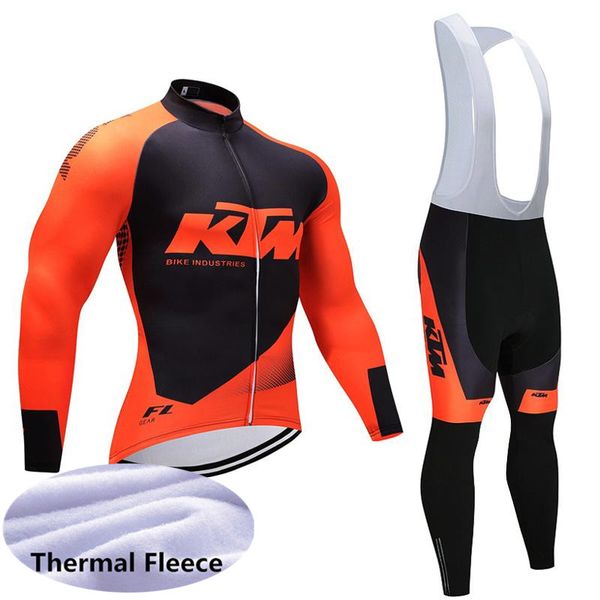 

Новая команда KTM Велоспорт Джерси Зимний термальный флис с длинным рукавом Mtb Racing