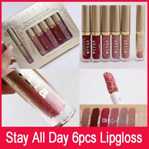 

2018 New Stila Stay All Day Sparkle All Night Liquid Lipstick Holiday Set Kit 6pc lipgloss fast shipping