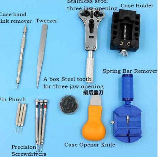 

13pcs/set wristwatch repair tool watch diy kit screwdrivers opener tweezer case band link remover watchmaker dedicated device