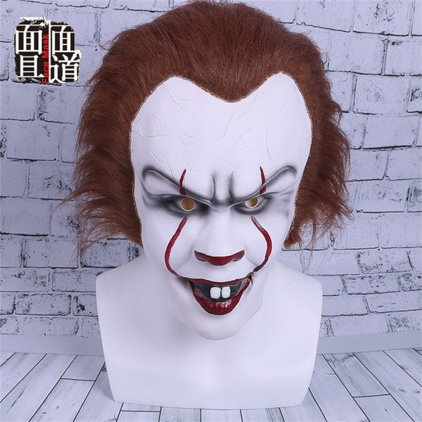 

movie buffoon, cos, clown mask, pennywise mask, halloween props