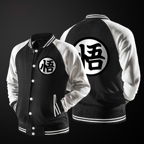 

Patchwork New Japanese Anime Dragon Ball Goku Varsity Jacket Autumn Casual Sweatshirt Hoodie Coat Jacket Brand Baseball Jacket