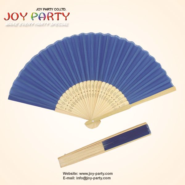 

10 pcs/lot 21cm deep blue color silk hand fan,fabric fan, chinese craft fan,wedding party diy favor